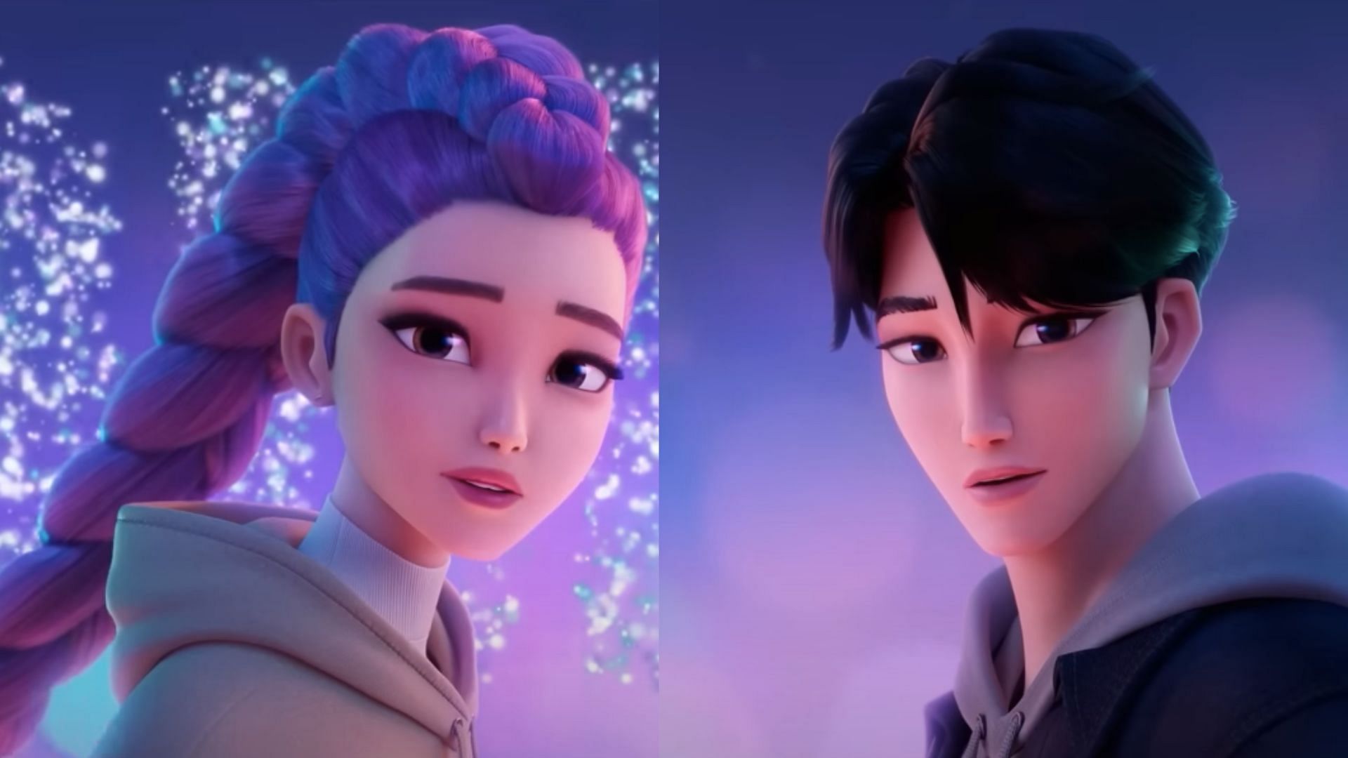 Rumi and Jinu in Free (Image via YouTube/Netflix Philippines)